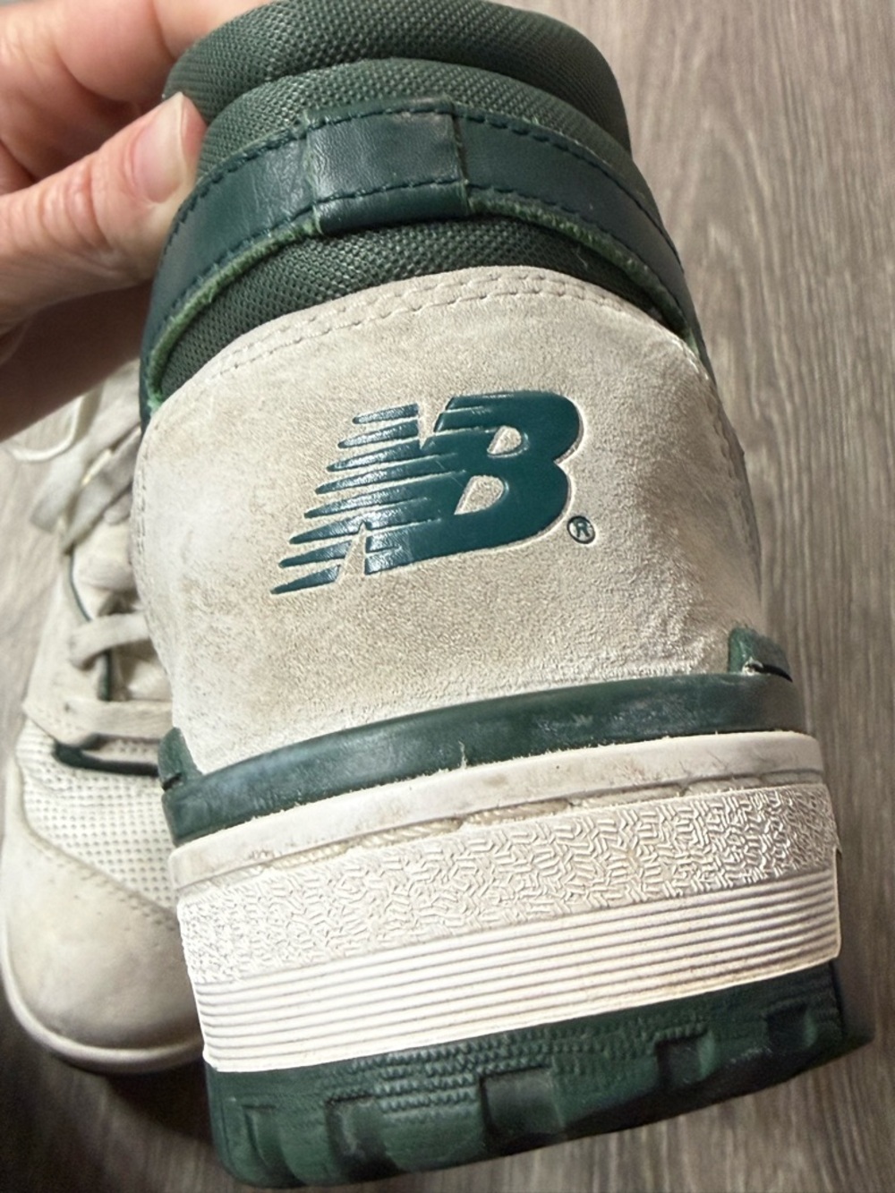 New Balance 650 High Top Size 10 White Green Suede Retro Dad Shoe Basketball NB - Picture 16 of 16